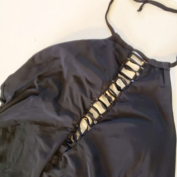 Raisins black crisscross front swimsuit top - Picture 2 of 4